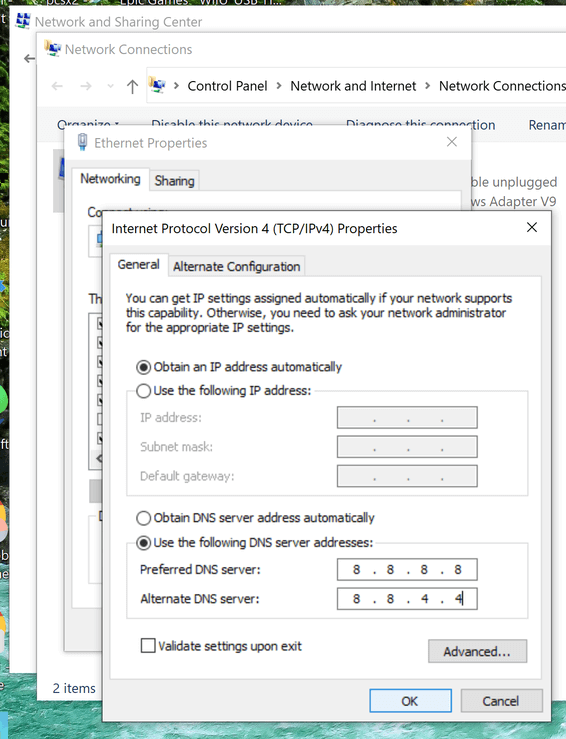 set ipv4 dns